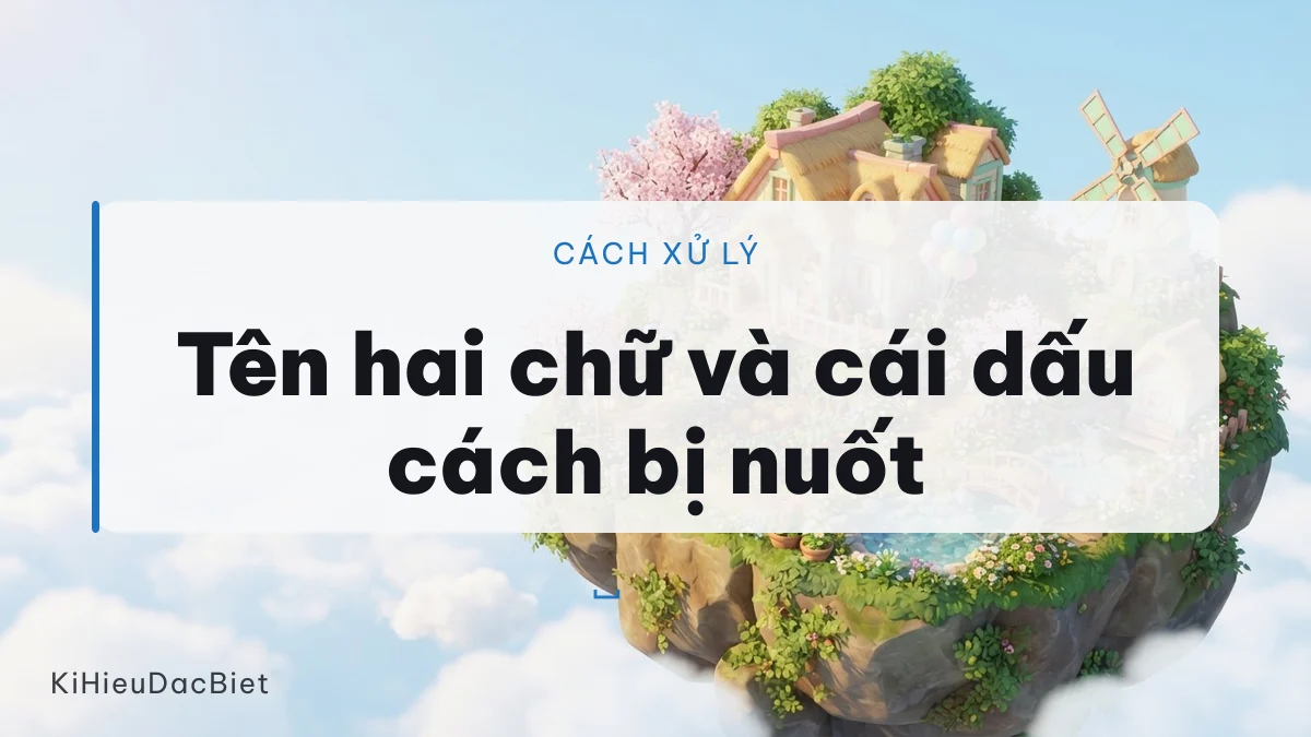 Cách giữ dấu cách trong tên hai chữ Như Ý khi đặt tên game