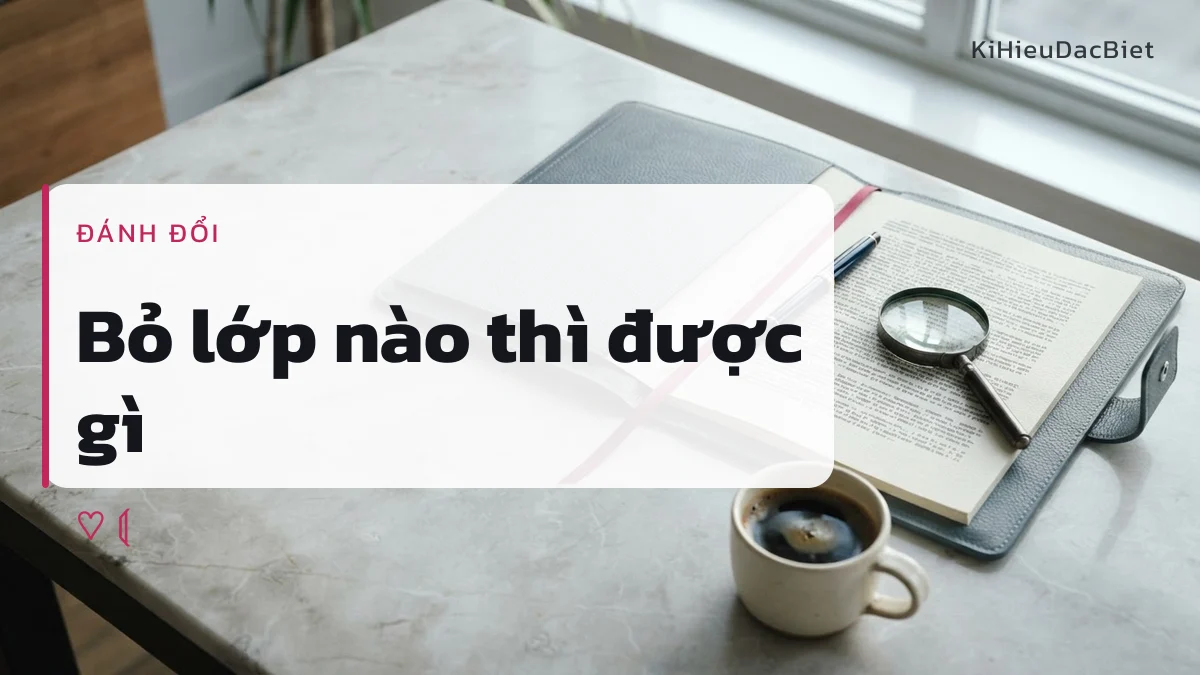 Bỏ bớt một lớp để có chỗ trang trí cho tên