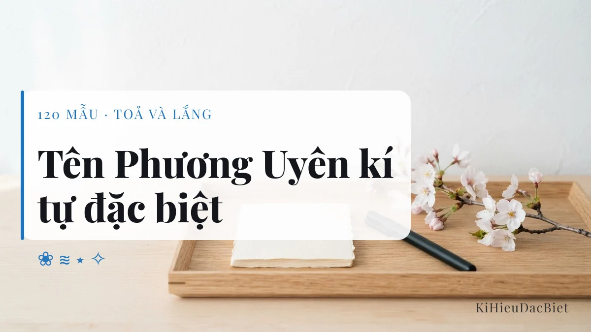Tên Phương Uyên viết bằng kí tự đặc biệt