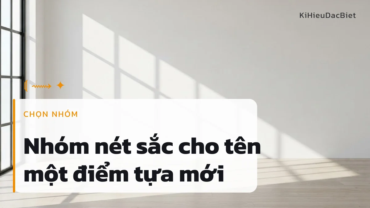 Nhóm kí hiệu hình học tránh lặp ý cho tên Quang Minh