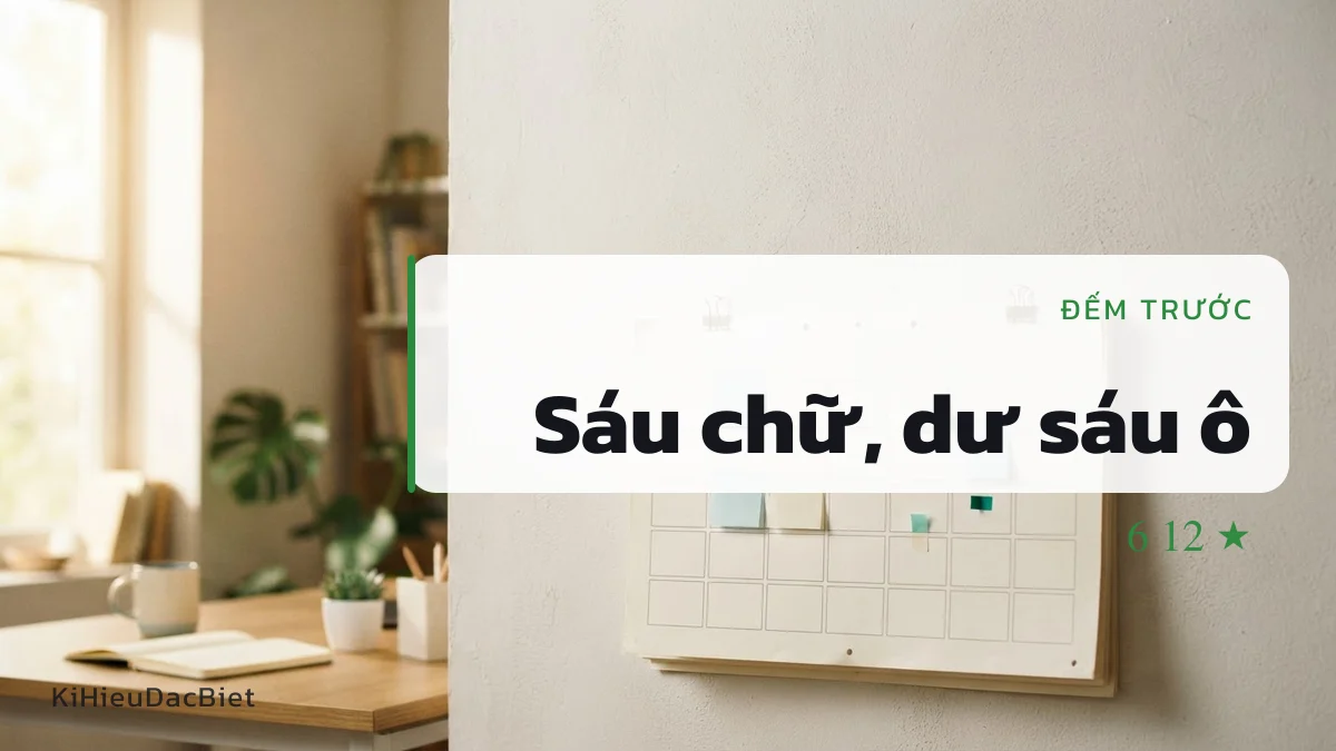 Tên sáu chữ còn dư sáu ô cho phần trang trí