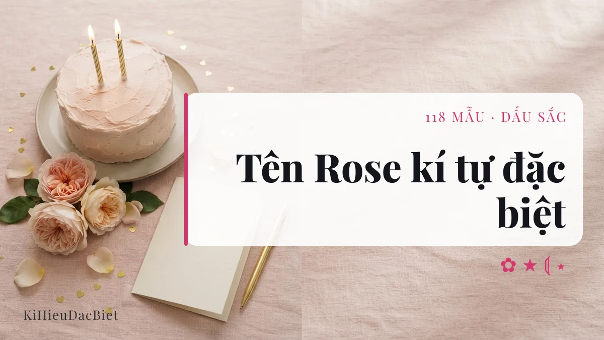 Tên Rose viết bằng kí tự đặc biệt