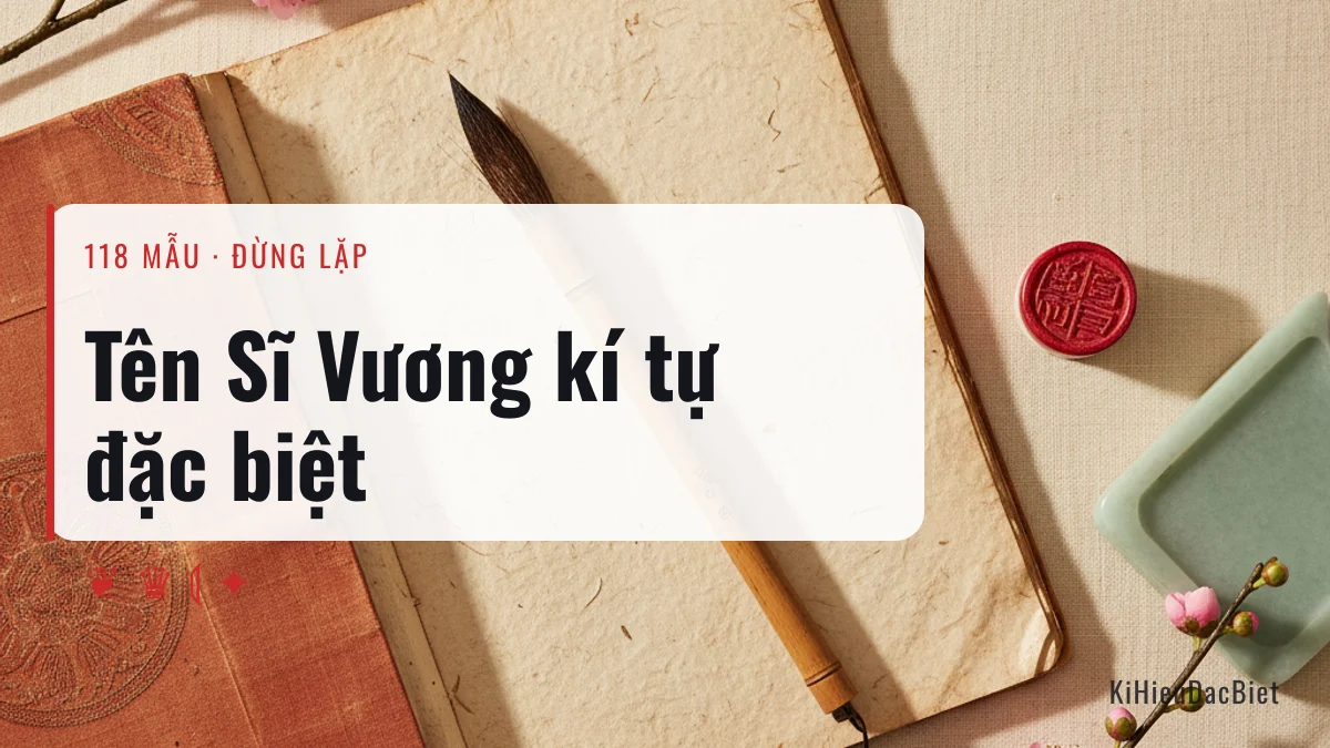 Tên Sĩ Vương viết bằng kí tự đặc biệt