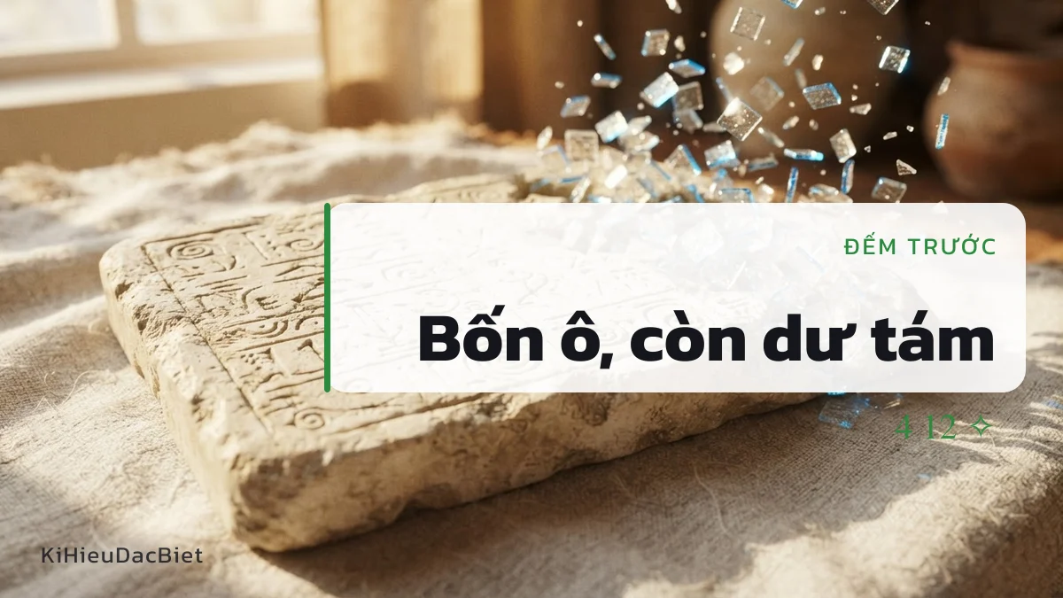 Tên bốn ô còn dư tám ô cho phần trang trí
