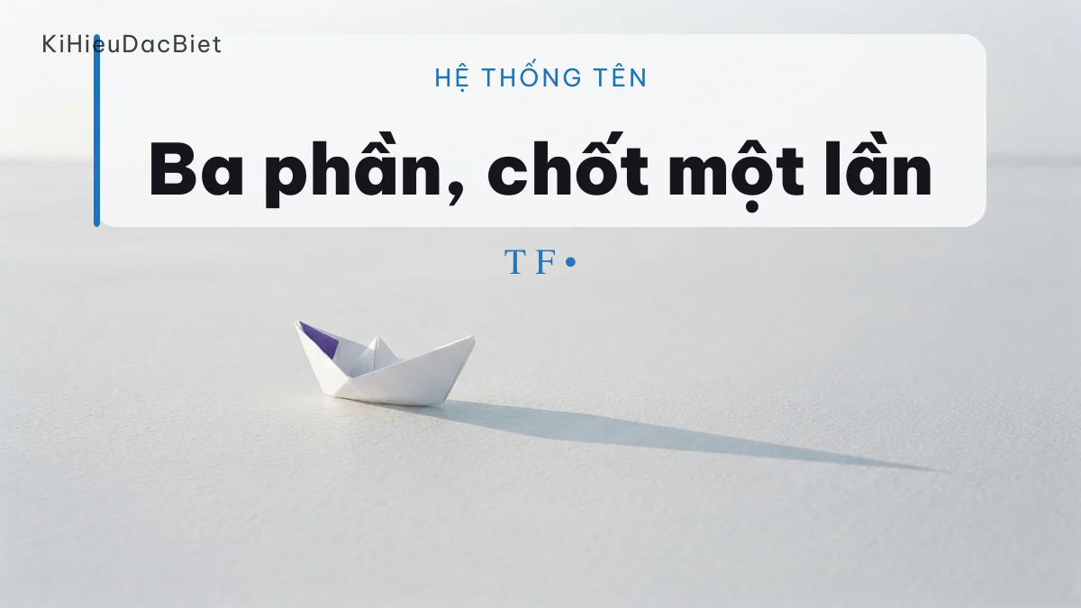 Hệ thống tên gồm tiền tố, dấu ngăn và phần riêng