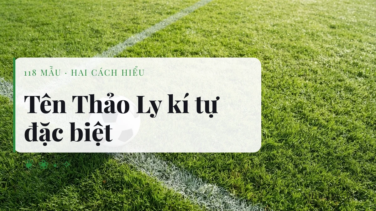 Tên Thảo Ly viết bằng kí tự đặc biệt