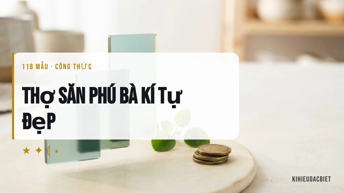 Tên Thợ Săn Phú Bà viết bằng kí tự đặc biệt