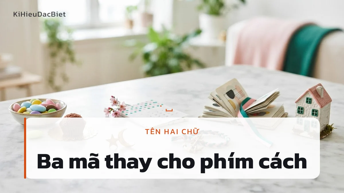 Ba mã kí tự dùng thay dấu cách trong tên Thu Trang
