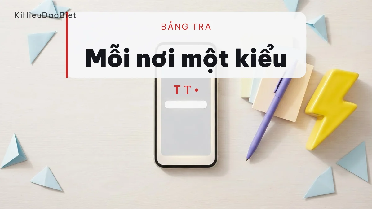 Bảng nơi nào giữ được kiểu chữ Unicode