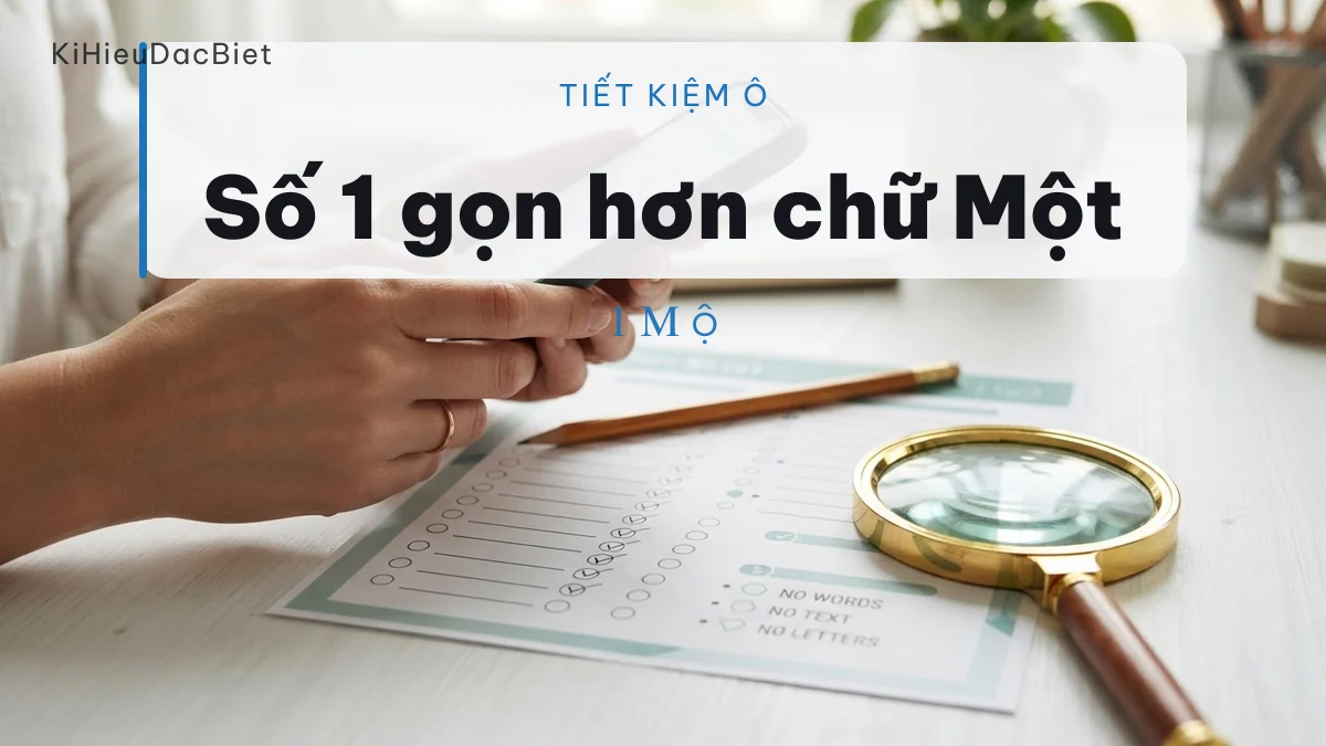 Đổi số viết bằng chữ thành chữ số để tiết kiệm ô