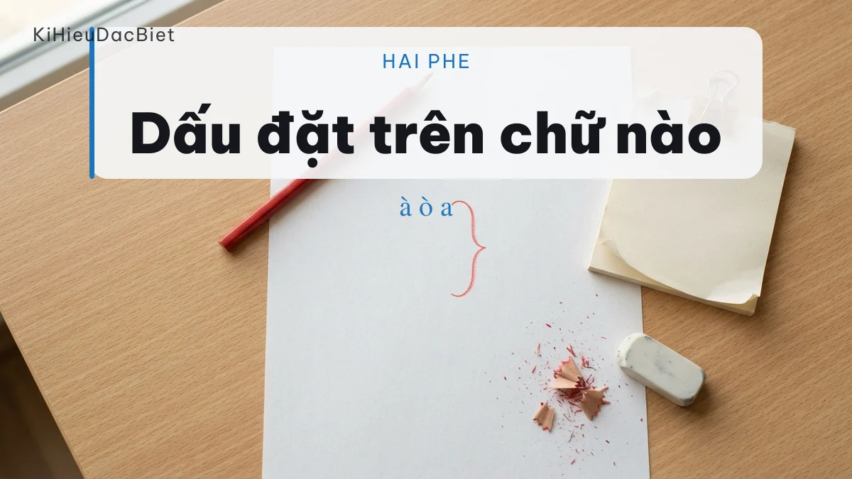 Vị trí dấu thanh trong cụm nguyên âm oa