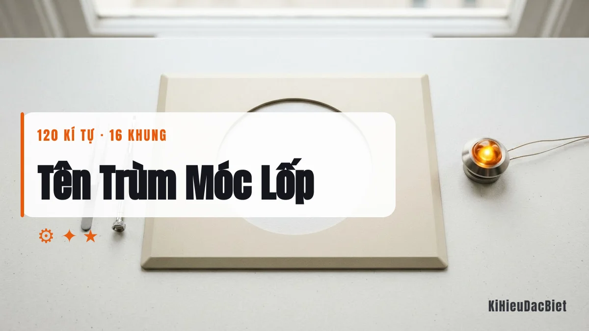 Tên Trùm Móc Lốp viết bằng kí tự đặc biệt
