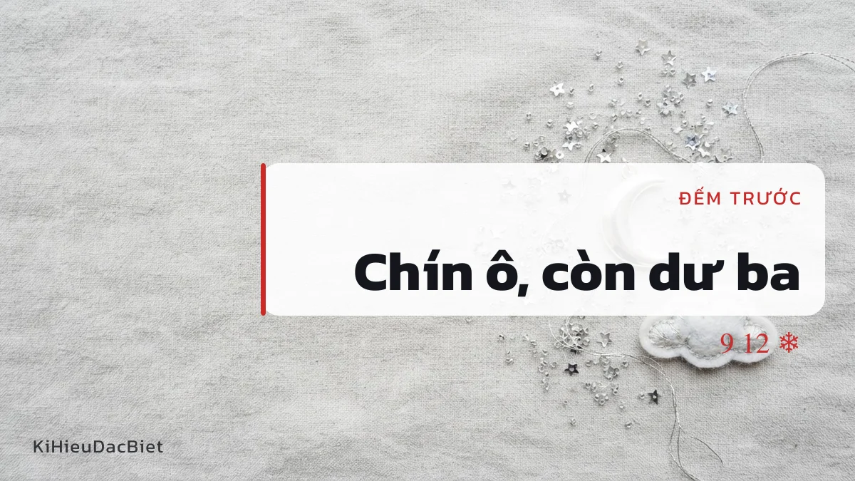 Tên chín ô còn dư ba ô cho trang trí