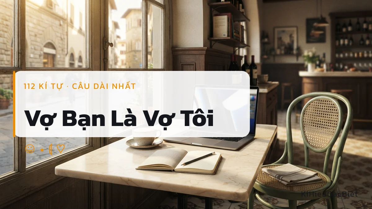 Tên Vợ Bạn Là Vợ Tôi viết bằng kí tự đặc biệt