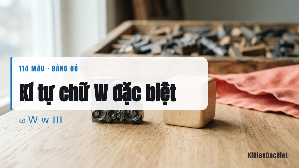 Bảng các kí tự chữ W đặc biệt trong Unicode
