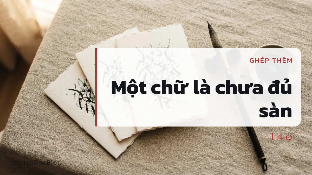 Ghép thêm kí hiệu quanh chữ W cho đủ mức sàn