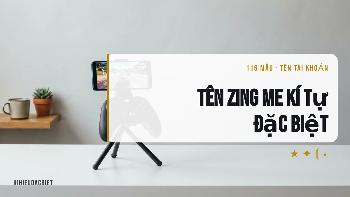 Tên Zing Me viết bằng kí tự đặc biệt